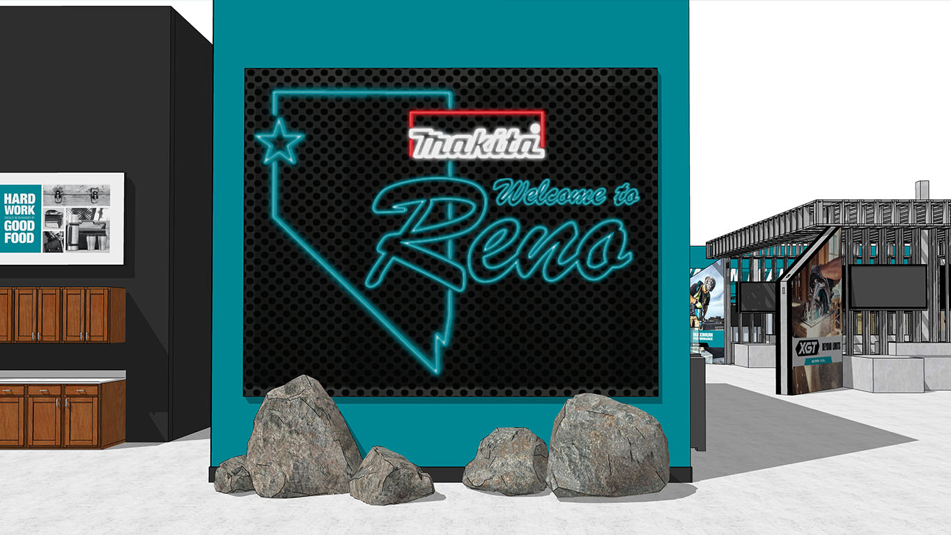 Makita Reno Training Center 3D Render Welcome Sign