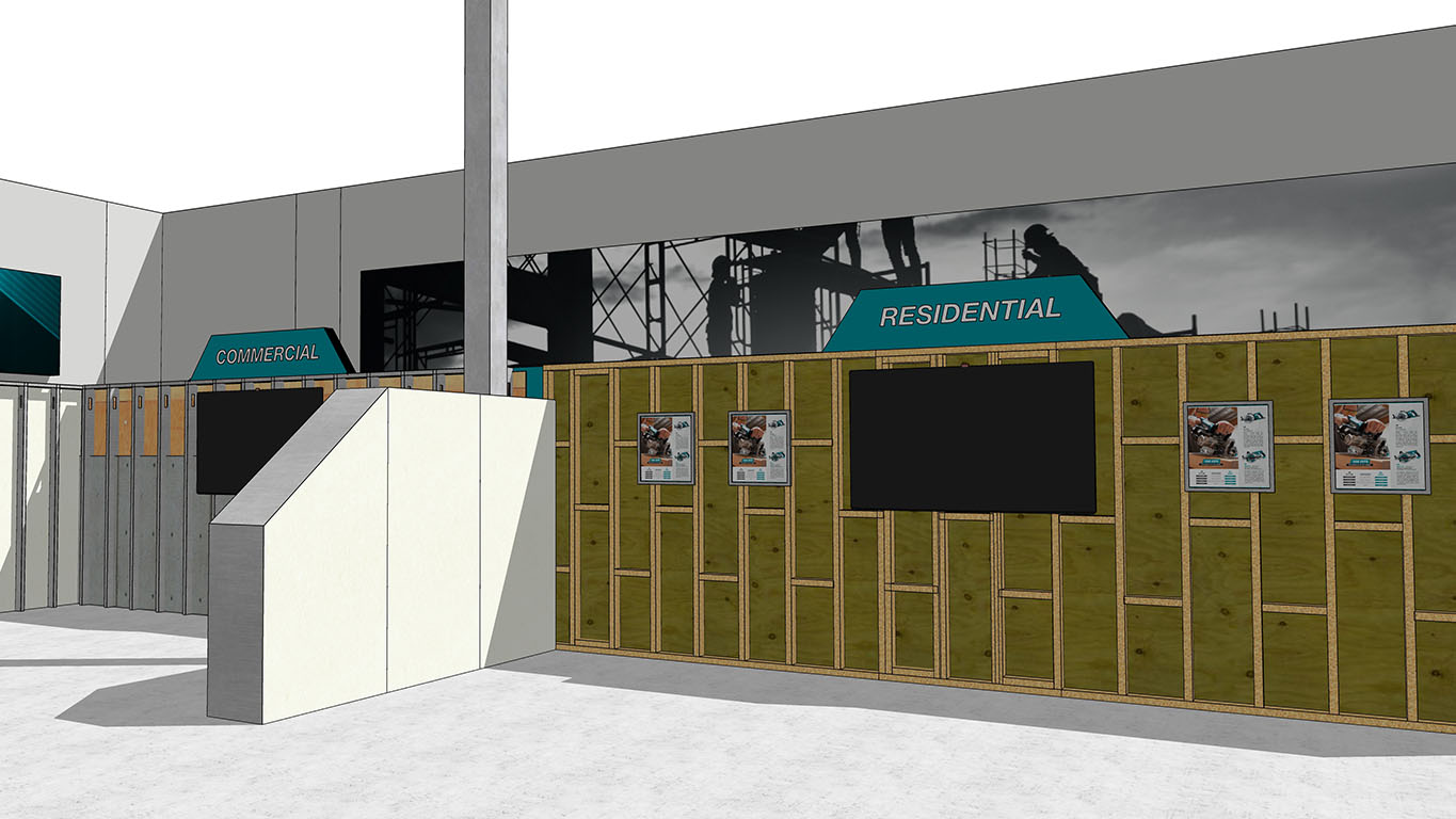 Makita Reno Training Center 3D Render Trades