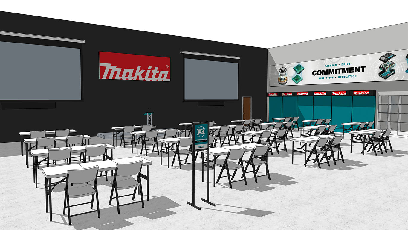 Makita Reno Training Center 3D Render Classroom